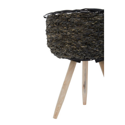 Niaiavia Set Of Two Black Planters