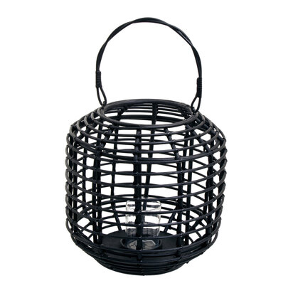 Beaelnell Black Rattan Lantern