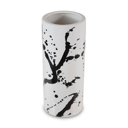 Sorrell Small Black And White Ceramic Vase