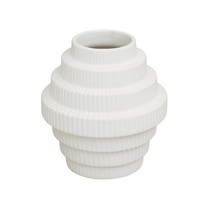 Oakenwell White Small Step Design Vase