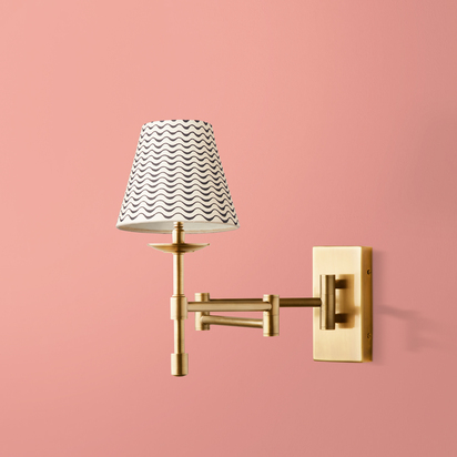 Three fold wall fitting in antique brass