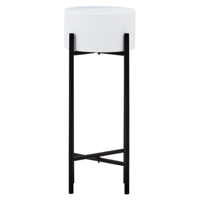 Trosa Small White And Black Floor Standing Planter