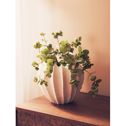 Broc White Textured Vase