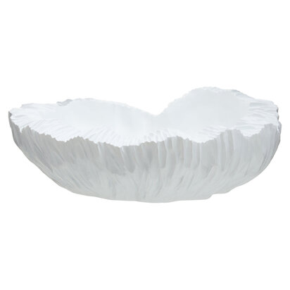 Broc Curved Textured White Bowl