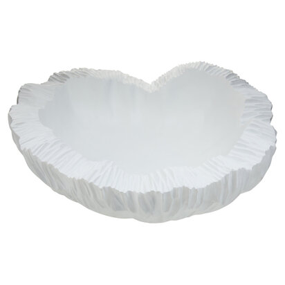 Broc Curved Textured White Bowl