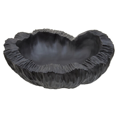 Broc Curved Textured Black Bowl