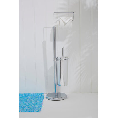 Linnea Chrome Toilet Brush And Roll Holder