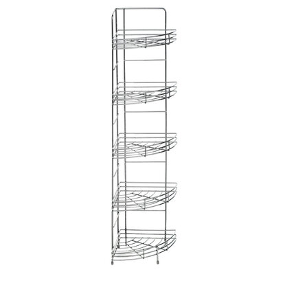 Dara 5 Tier Chrome Corner Storage Rack