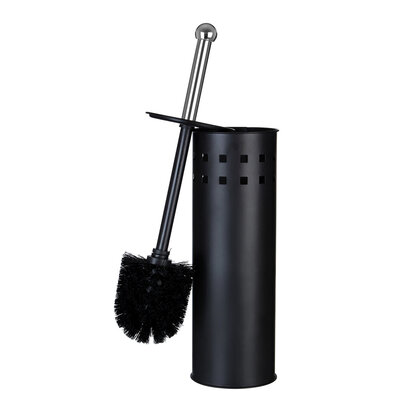 Indy Matt Black Square Design Toilet Brush Holder