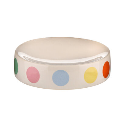 Multi Coloured Dot Bathe Soap Dish
