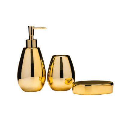 Magpie Dolomite Gold 3 Piece Bathroom Set