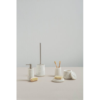 Abaska Off White Marble Soap Dish