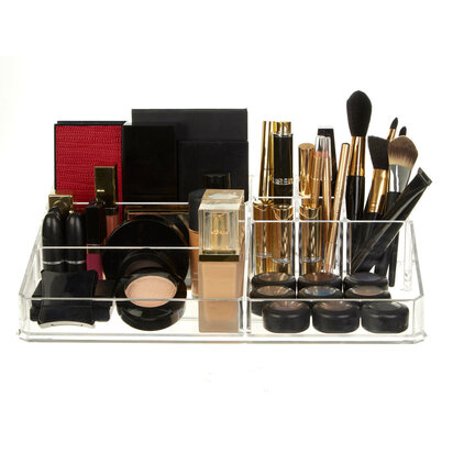 Beauty 9 Compartment Cosmetics Clear Organiser