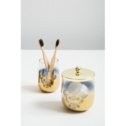 Elissa Gold Ombre Cotton Jar