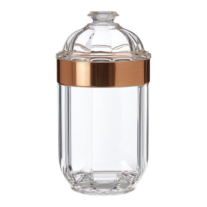 Guan Medium Rose Gold Acrylic Storage Jar