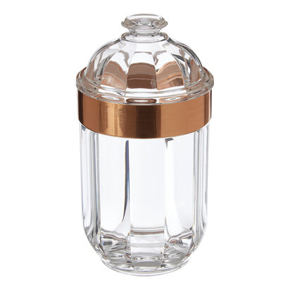 Guan Medium Rose Gold Acrylic Storage Jar