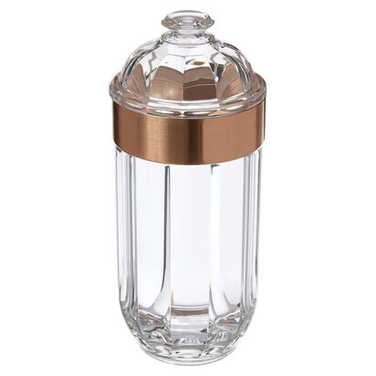 Darevia Large Rose Gold Acrylic Storage Jar