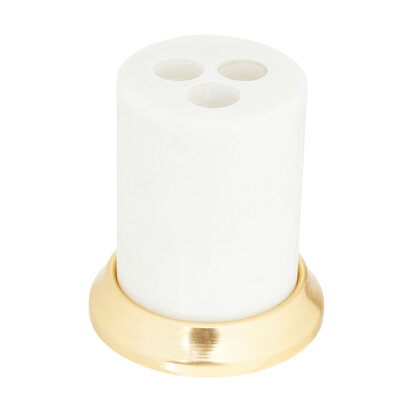 Mako White Marble Toothbrush Holder