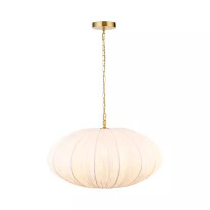 John Lewis Edith Pendant Ceiling Light White | H140 x Dia.55cm
