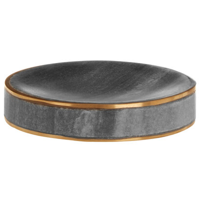 Bosco Grey Marble and Gold Soap Dish