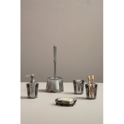 Dow Grey Acrylic Toilet Brush Holder