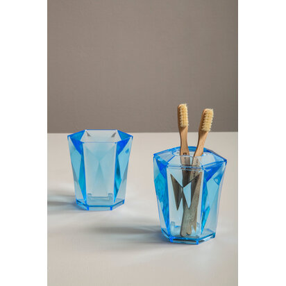 Piarrose Blue Acrylic Toothbrush Holder