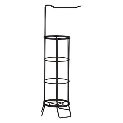 Linnea Black Toilet Roll Holder and Storer