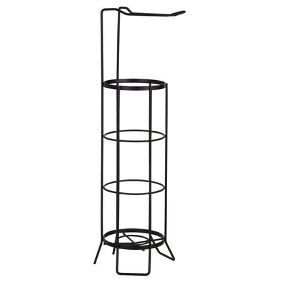 Linnea Black Toilet Roll Holder and Storer