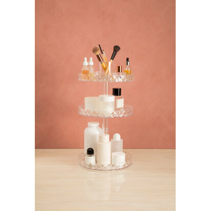 Beauty Three Tier Revolving Cosmetic Organiser