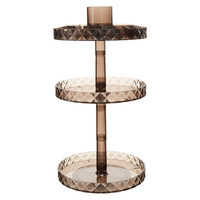 Beauty Three Tier Revolving Black Cosmetic Organiser