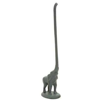 Fauna Grey Finish Elephant Toilet Roll Holder with Round Base