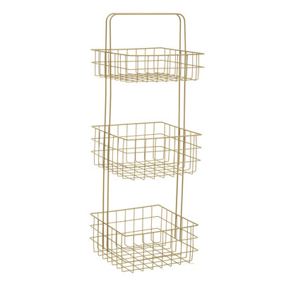 Moneyria Three Tier Gold Finish Storage Caddy