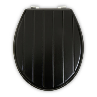 Vioinham Black Panel Effect Toilet Seat