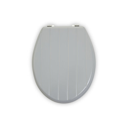 Brooks Grey Panel Effect Toilet Seat