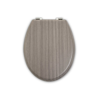 Brooks Grey Wood Toilet Seat