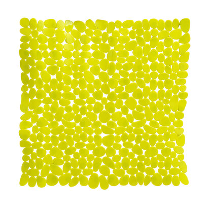 Pebble Solid Green Square Bath Mat