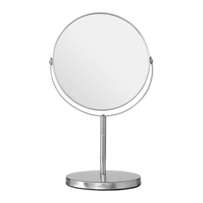 Marisha Silver Effect Metal Swivel Table Mirror