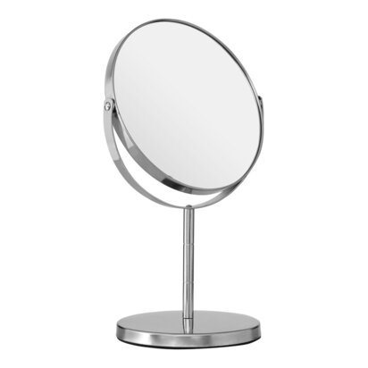 Marisha Silver Effect Metal Swivel Table Mirror