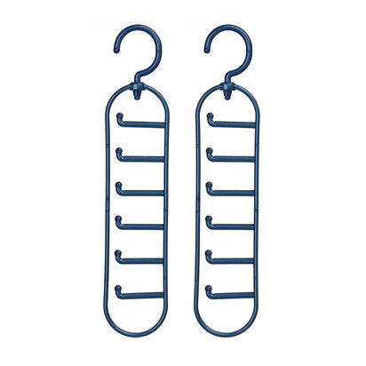 Set Of Two Indigo Plastic Tie Organiser