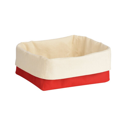Red And Cream Folded Design Small Bread Basket