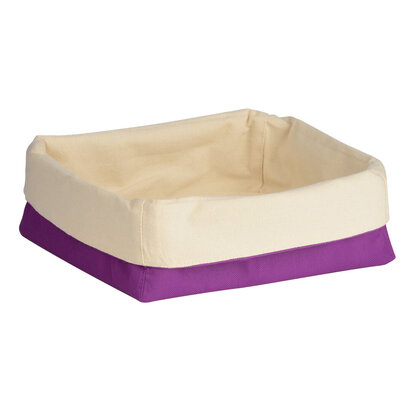 Purple And Cream Large Bread Basket