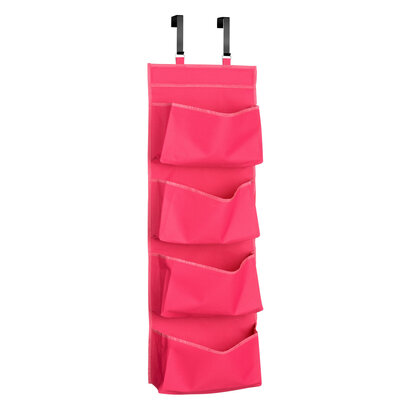 Verti Over Door Hot Pink 4 Tier Hanging Organiser