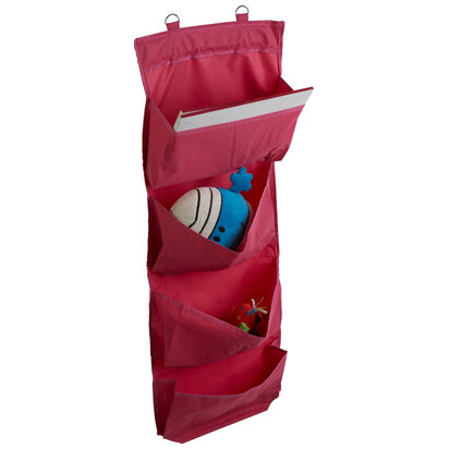 Verti Over Door Hot Pink 4 Tier Hanging Organiser