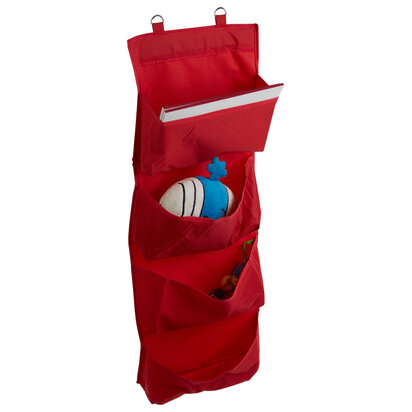 Verti Over Door Red 4 Tier Hanging Organiser