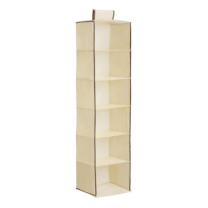 Florton 6 Section Cream Hanging Garment Organiser