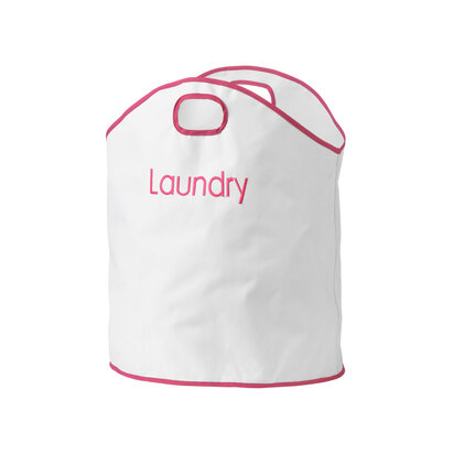 GreenLoop White and Hot Pink Laundry Bag