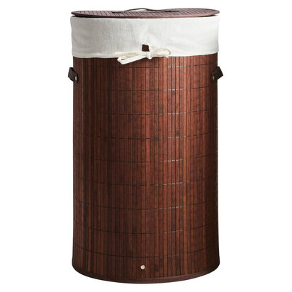 Kankyo Dark Brown Round Laundry Hamper