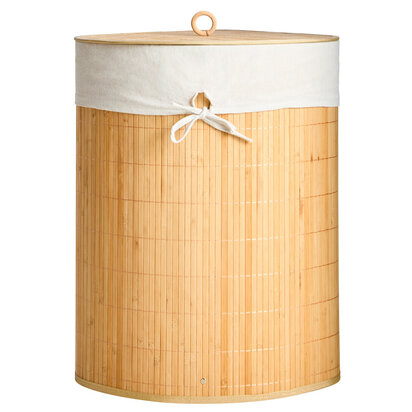 Kankyo Natural Bamboo Corner Laundry Hamper