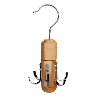 The Dandy Sparrow Cedar Wood 6 Hook Tie And Belt Hanger