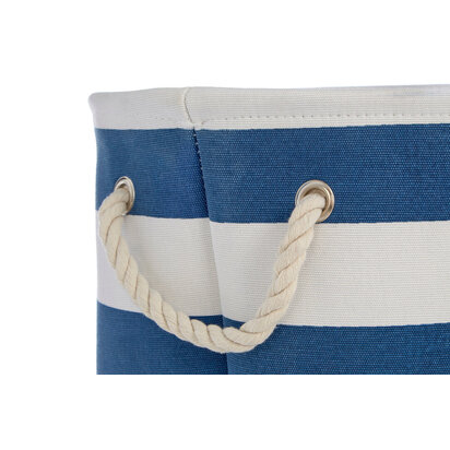 Nautical Blue And White Stripes Laundry Hamper